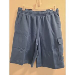 Nike Sportswear Fleece Cargo Shorts Blue Pockets Mens Size Small CZ9956-407 NWT